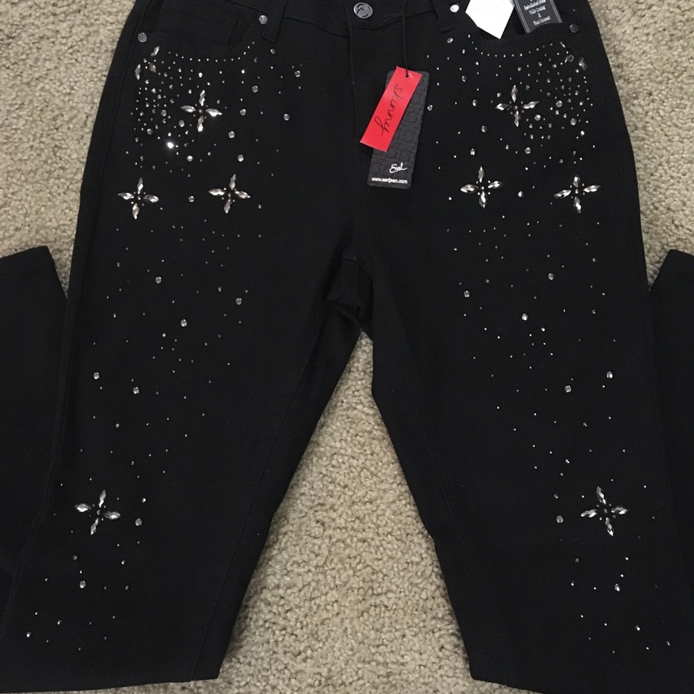 NWT Earl studded skinny jeans